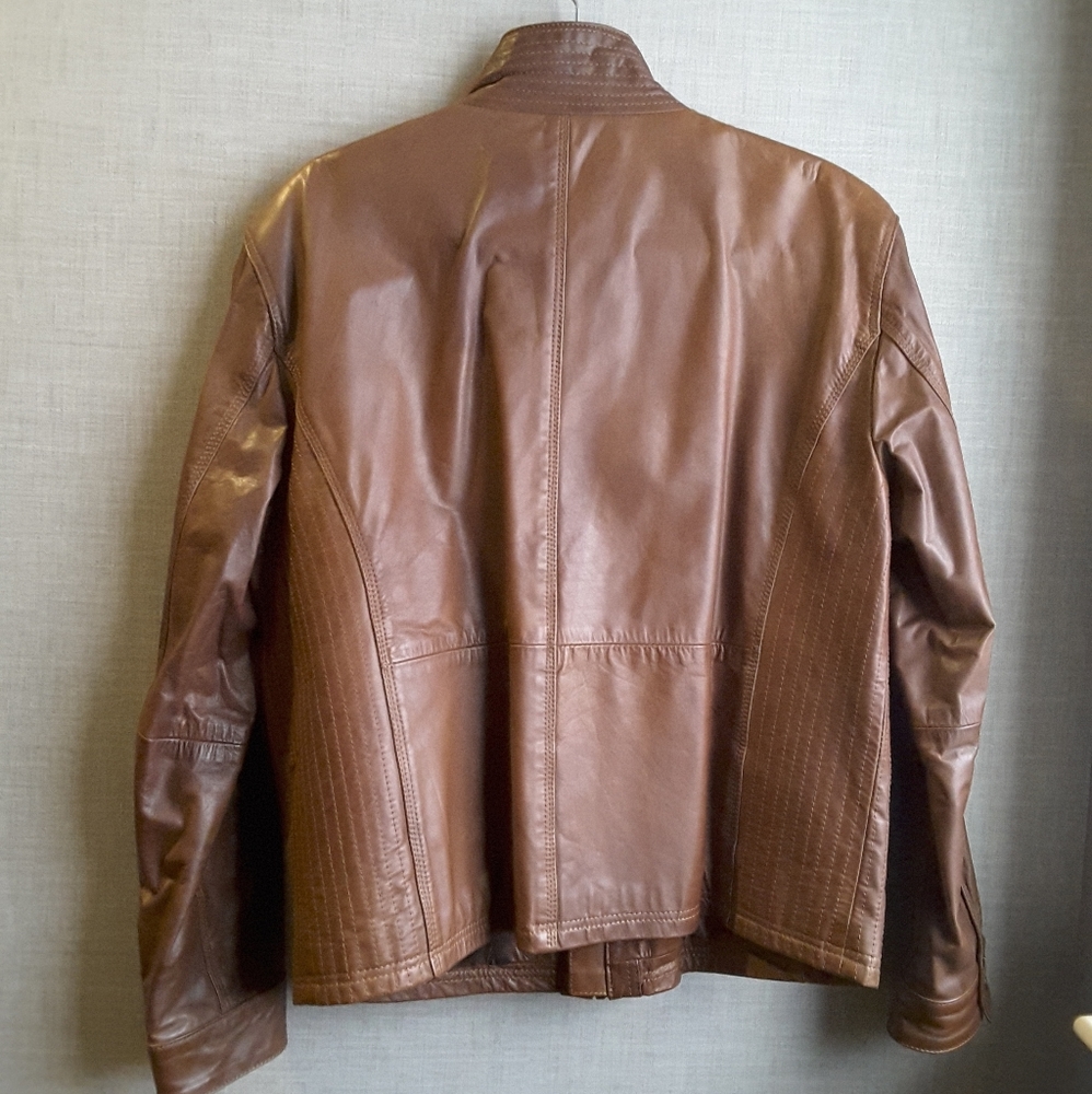 Premium Brown Authentic Leather Jacket - image 5